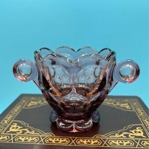 Sugar Bowl with two Handles, Violet Purple Heisey Imperial Provincial